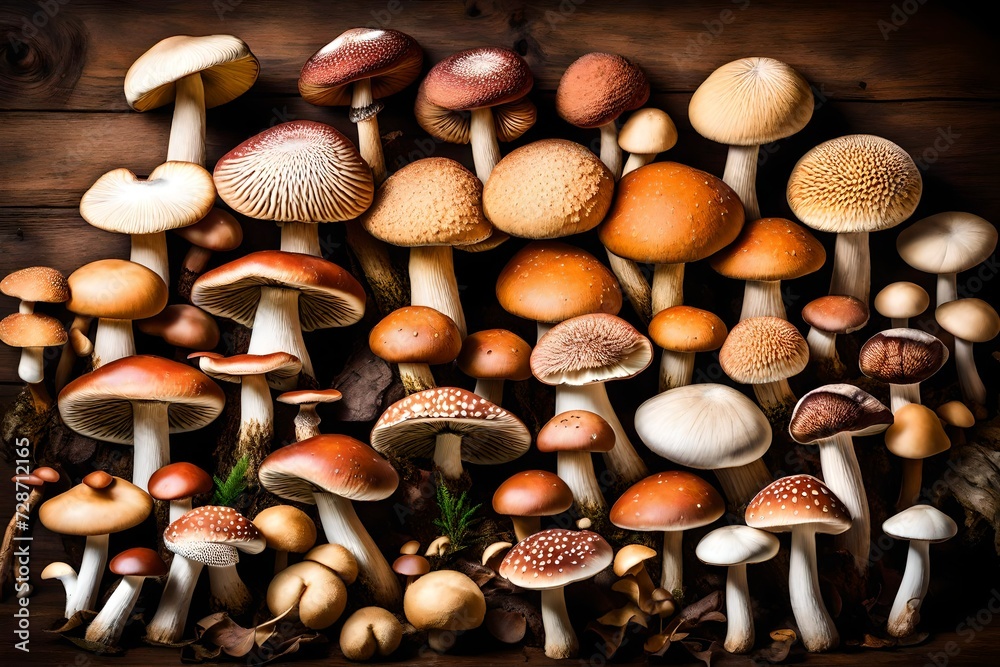 group of mushrooms in a field group of mushrooms in a field