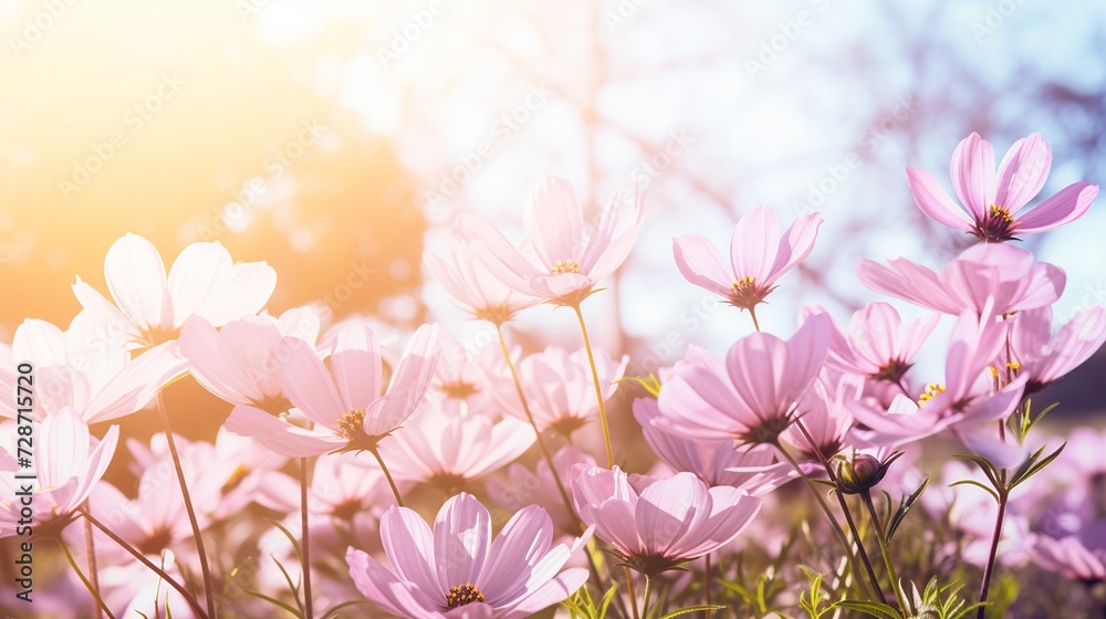 Spring Awakening: Pink Blossoms in Soft Sunlight - Hello Spring
