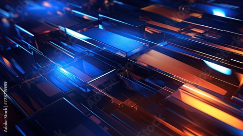 Digital 3D glass abstract background