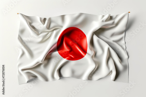 Aesthetic Japanese Flag in Perspective