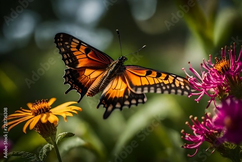 butterfly on flower © Areeba ARTS