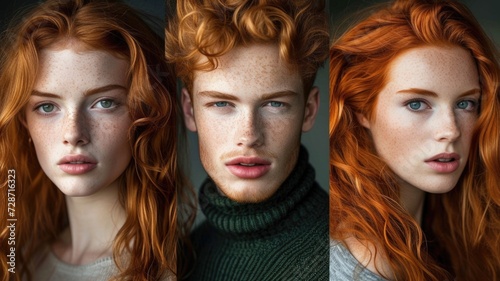 Young people proudly flaunt their red hair and celebrate their uniqueness