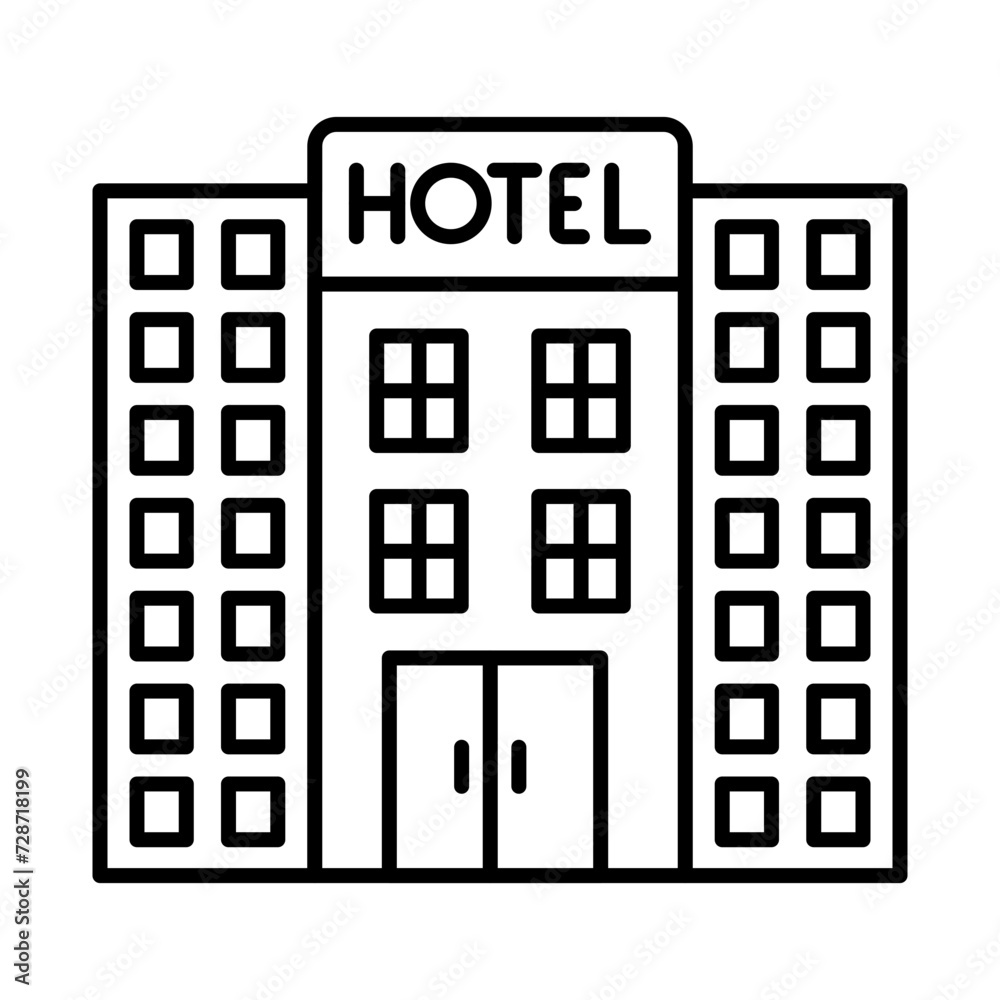 Hotel Line Icon