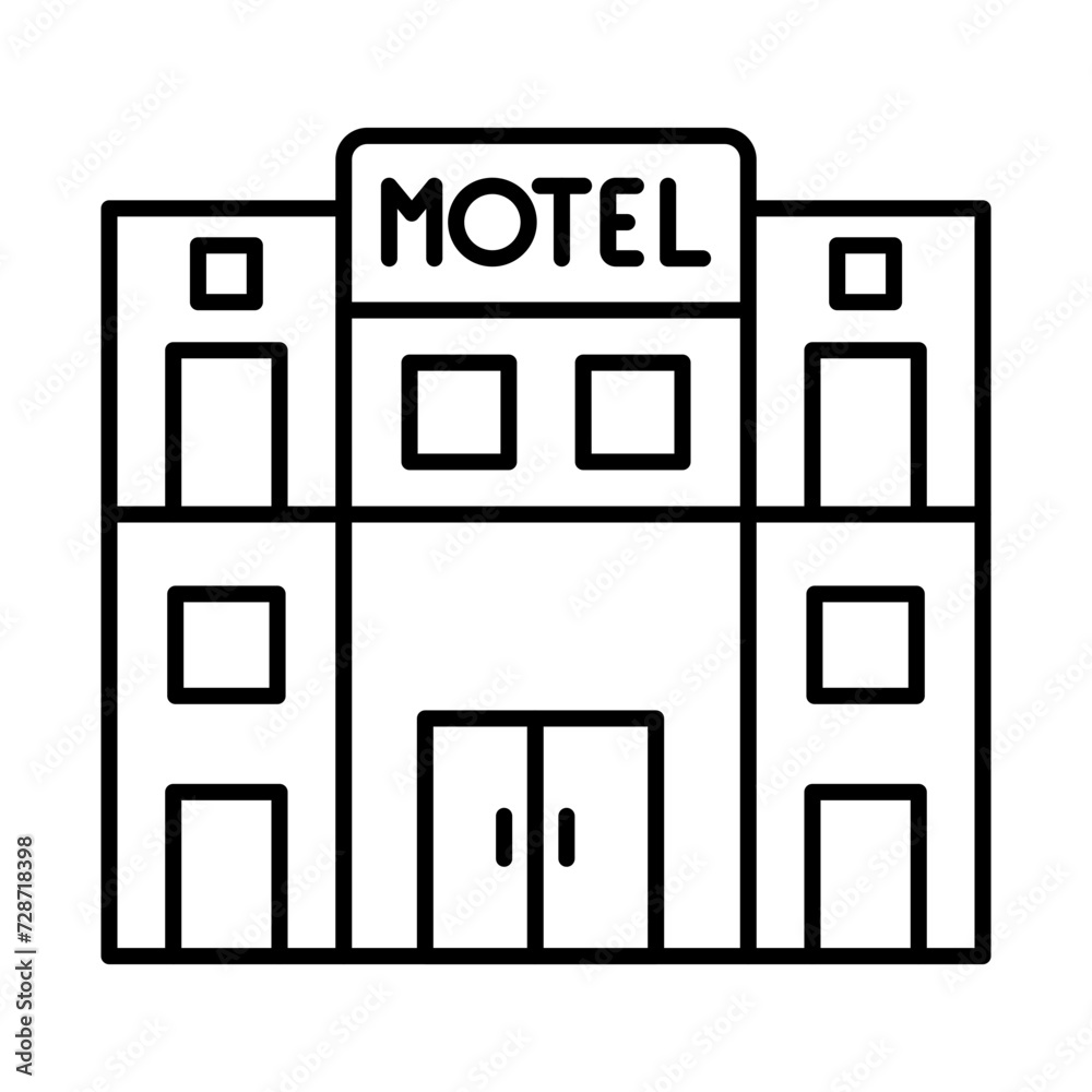 Motel Line Icon