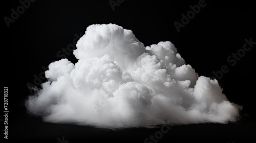 Cloud isolated on black background © BozStock