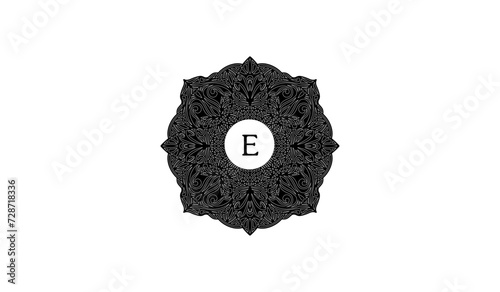 Circular Saw Blade Isolated on White Alphabetical Logo