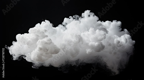 Cloud isolated on black background