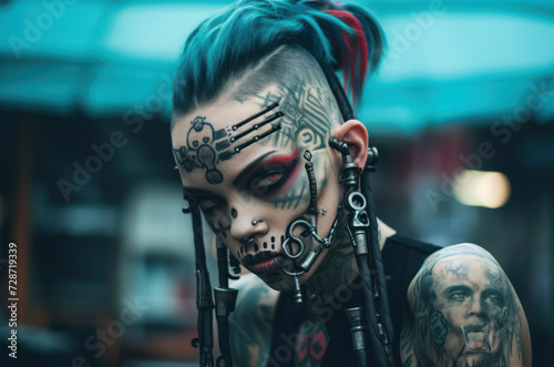 photo of Grim Cyberpunk face