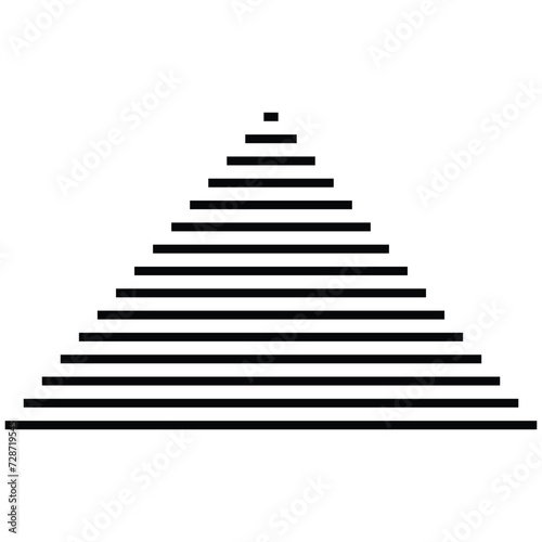 pyramid shape of decorative element  achievement on top of mountain