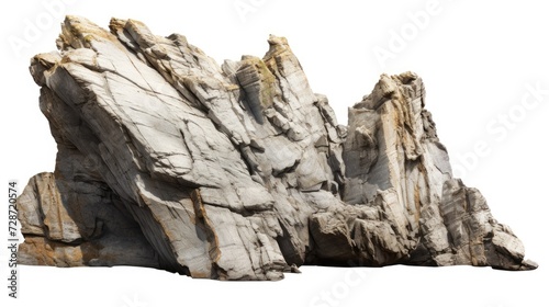 Isolated rock on white background