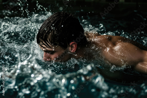 Champion Athlete in Action: Swimming © Andrii 