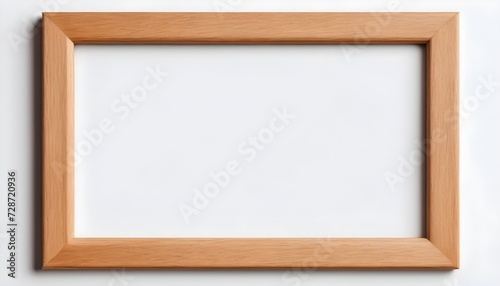 Minimal wood frame isolated on white 