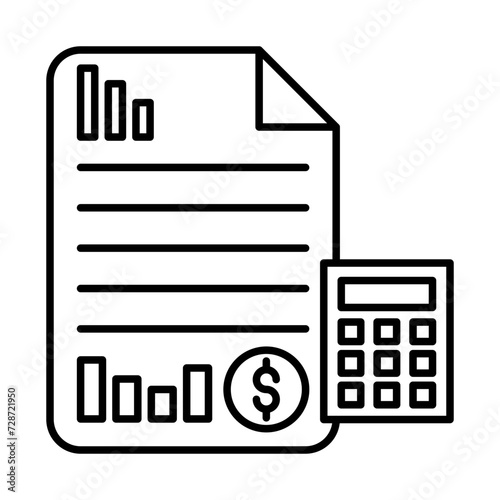 Book Keeping Line Icon