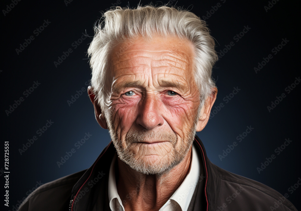 Portrait of charming mature man. Serenity and knowledge of life. AI generated Portrait of charming mature man. Serenity and knowledge of life. AI generated