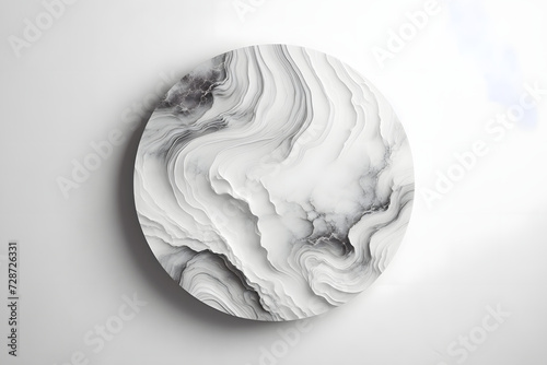 White marble wall texture. White marble textured fancy background, grunge background, with a platform in the center of the image.