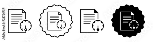 Index set in black and white color. Index simple flat icon vector