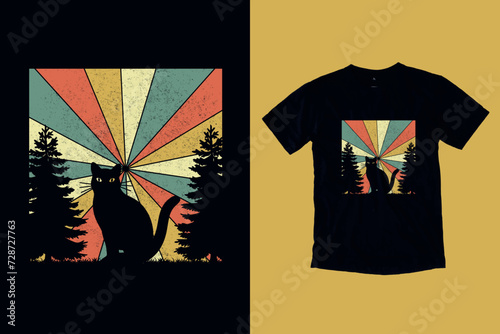  Cat Lover Vintage Retro Trendy T-Shirt Design
