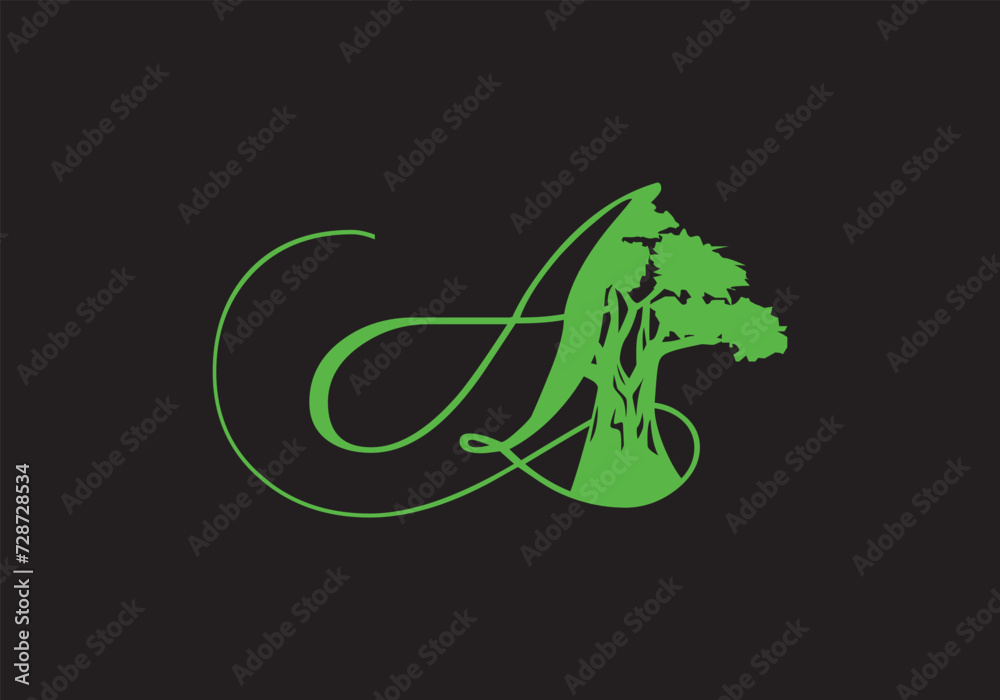 custom made wallpaper toronto digitalLetter A Tree Logo | Tree logos, Lettering, Typographic logo, tree and A logo, leaf and alphabet logo.