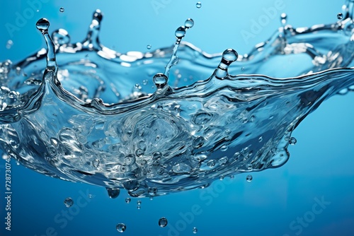 minimalistic design Blue water splash