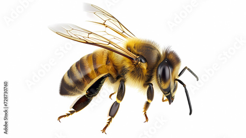 bee on white background © WhereTheArtIs