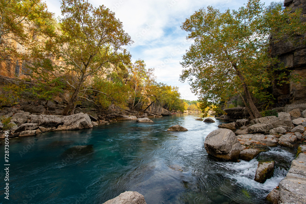 Naklejka premium Antalya - Turkey. May 01, 2017. Koprulu Canyon, Manavgat, Antalya - Turkey.