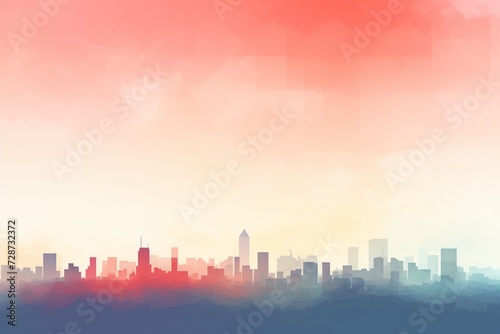 A minimalist wallpaper with an abstract representation of a city skyline  combining simplicity with an urban aesthetic