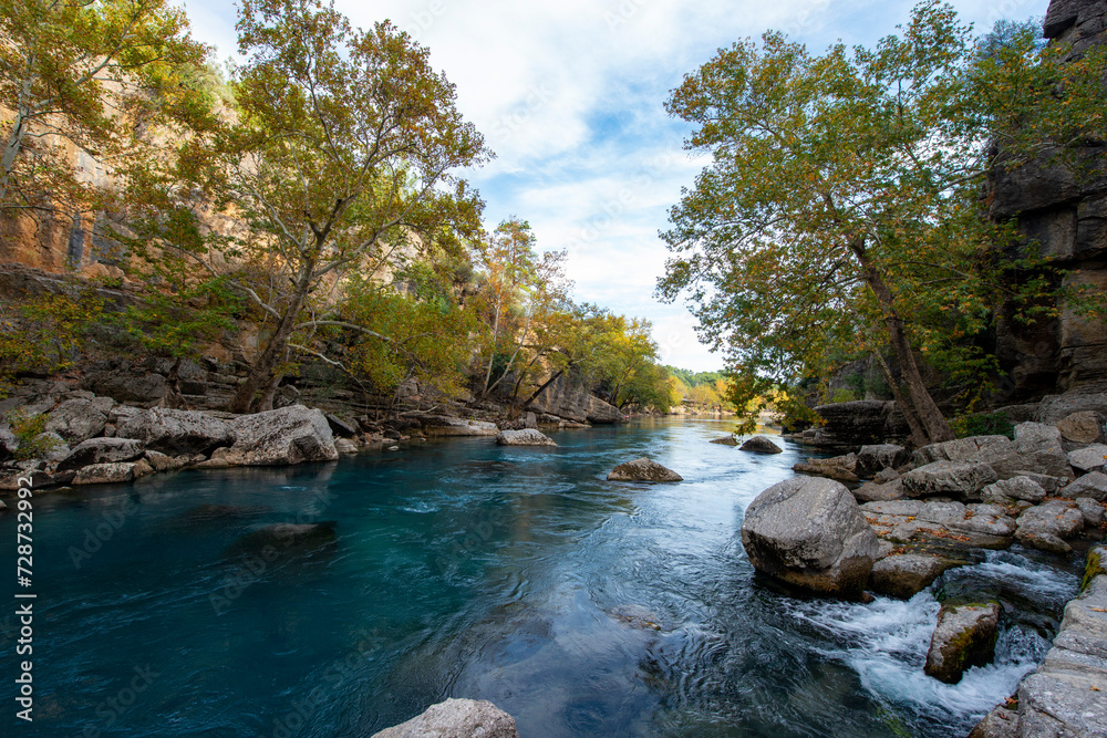 Naklejka premium Antalya - Turkey. May 01, 2017. Koprulu Canyon, Manavgat, Antalya - Turkey.