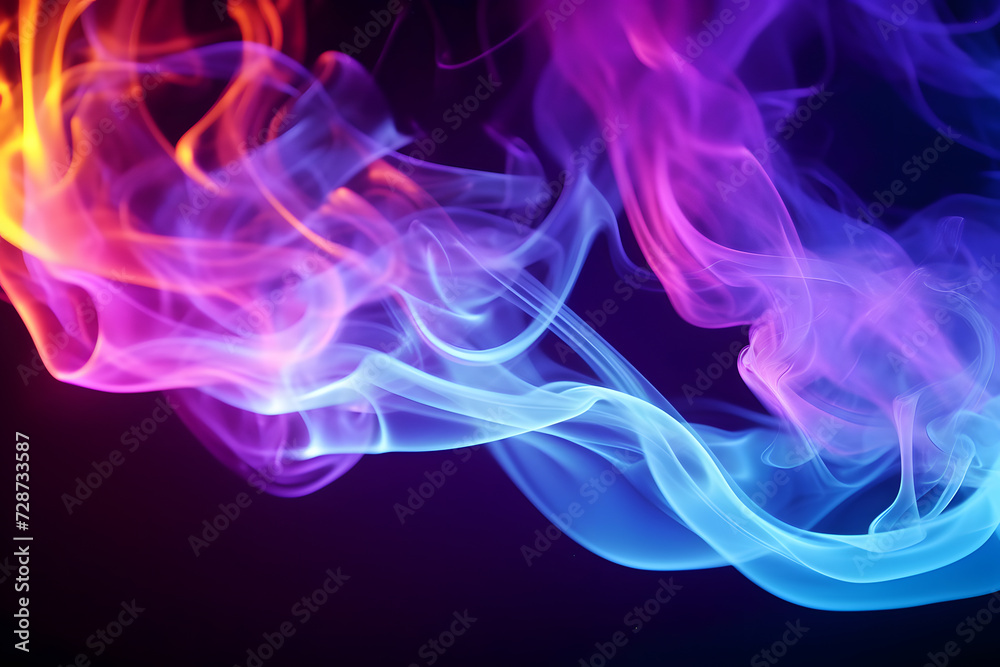  Holographic Abstract Background with Fogs
