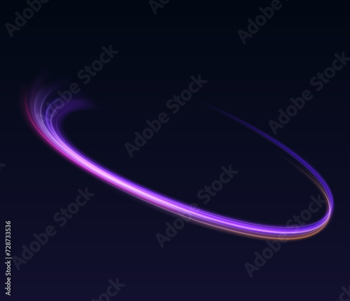 Abstract purple light lines realistic vector illustration
