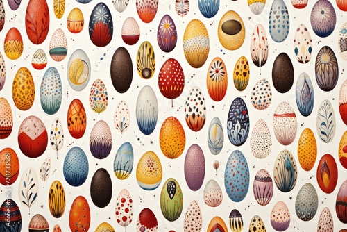 Kaleidoscope of Easter Eggs: A Rich Tapestry of Springtime Hues - Generative AI