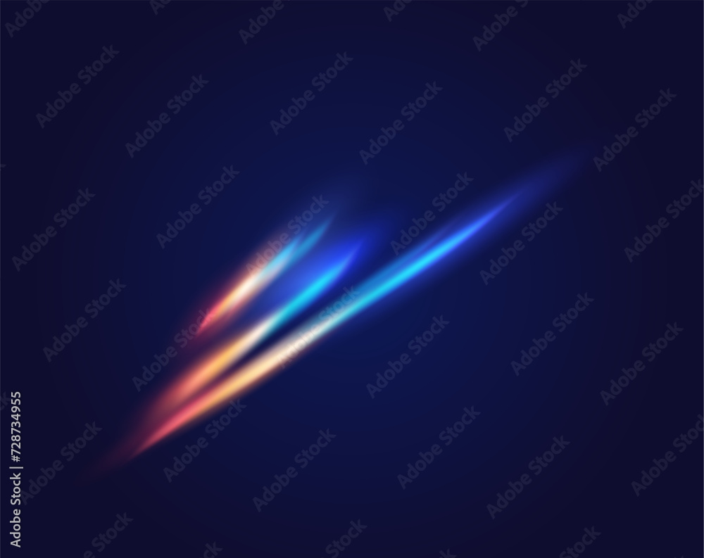 Multicolor light refraction realistic vector illustration