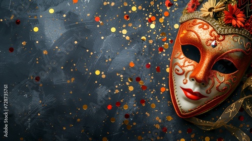 close-up of the masquerade mask