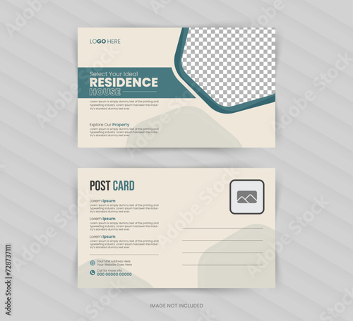 Unique Post card template design