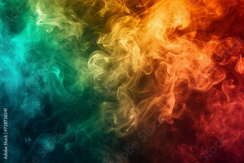 Smoke of Red, Green, and Yellow Colors. Black History Month Banner. Abstract Background. AI Generated.