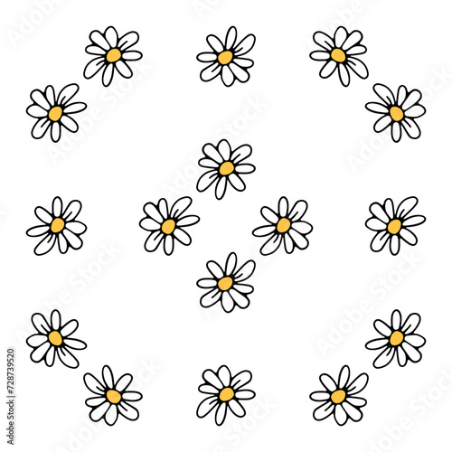 Daisy background vector pattern