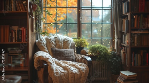 A cozy reading nook, where a person loses themselves in a good book