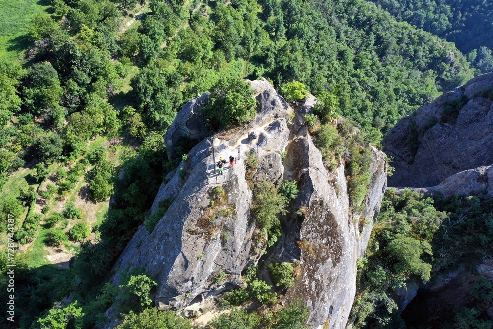 Modena, Vignola, Roccamalatina, Italy - The pinnacles of rocks stand out in the Park of Sassi di Rocca Malatina Modena, Vignola, Roccamalatina, Italy - The pinnacles of rocks stand out in the Park of Sassi di Rocca Malatina