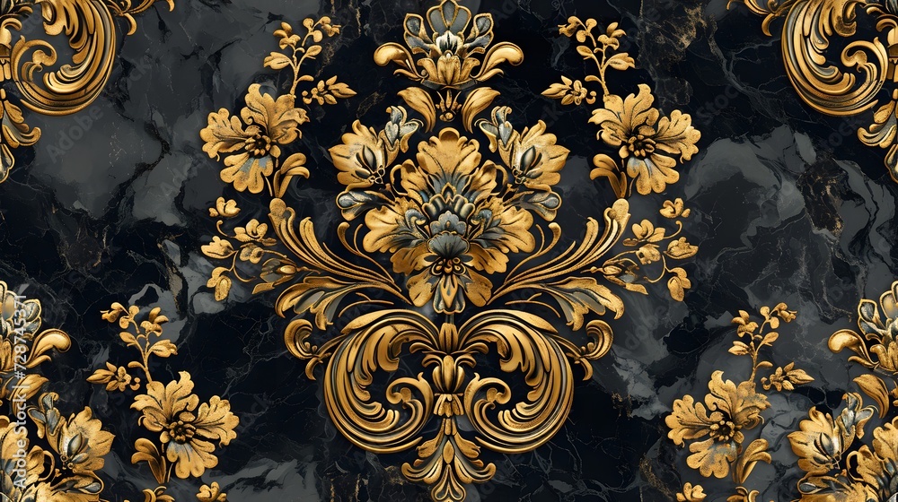 classic golden pattern with ornate seamless pattern classic golden pattern with ornate seamless pattern