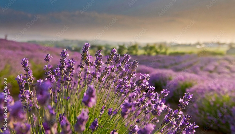 Naklejka premium beautiful field of lavender