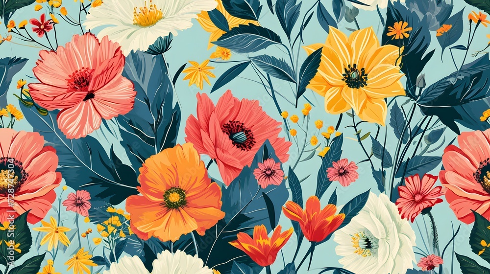 Intricate Floral seamless pattern