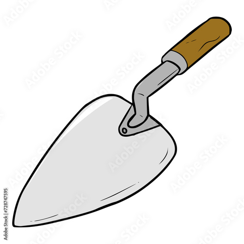 trowel illustration isolated vector