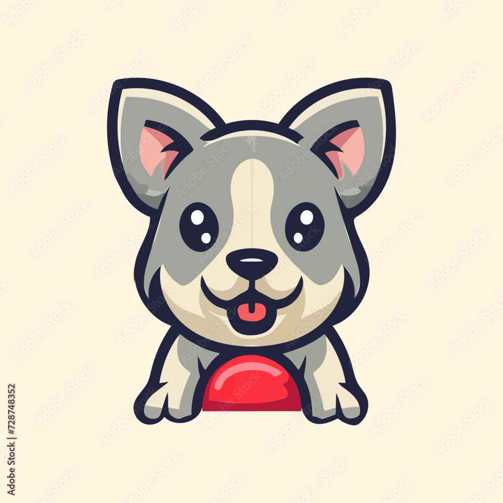 Obraz premium cute dog vector illustration 