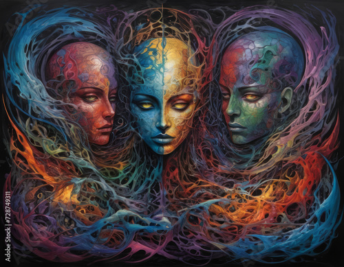 Vibrant Swirl of Cosmic Colors © Andrey