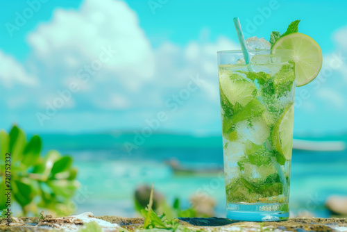 Refreshing Mojito  Beachside Chill Vibes