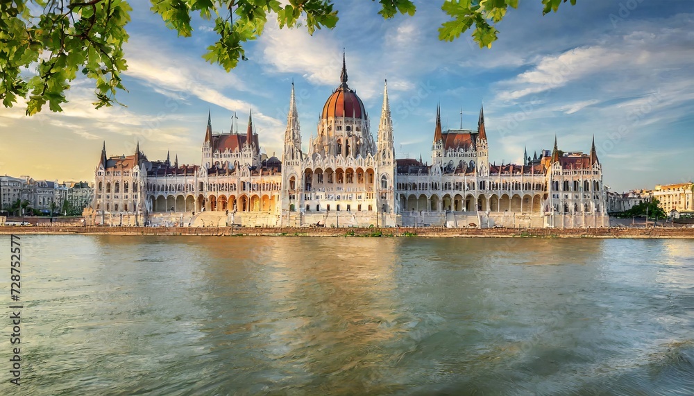 Obraz premium Generated image of hungarian parliament