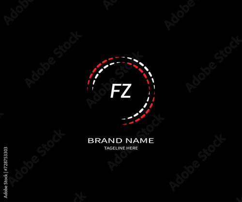 FZ letter logo design. FZ creative initiDGals letter logo concept. FZ icon design. FZ
