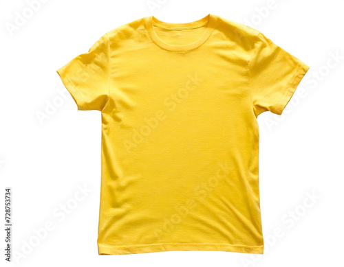 Gelbes Tshirt isoliert auf weißen Hintergrund, Freisteller 