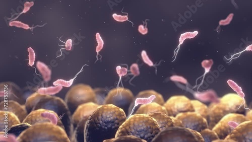 Helicobacter Pylori is a gastrointestinal bacterium that can affect the stomach lining and cause ulcers or even cancer. Gastrointestinal bacteria and gut microbiome composition	
 photo