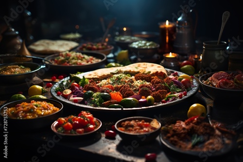 minimalistic design Ramadan Iftar food