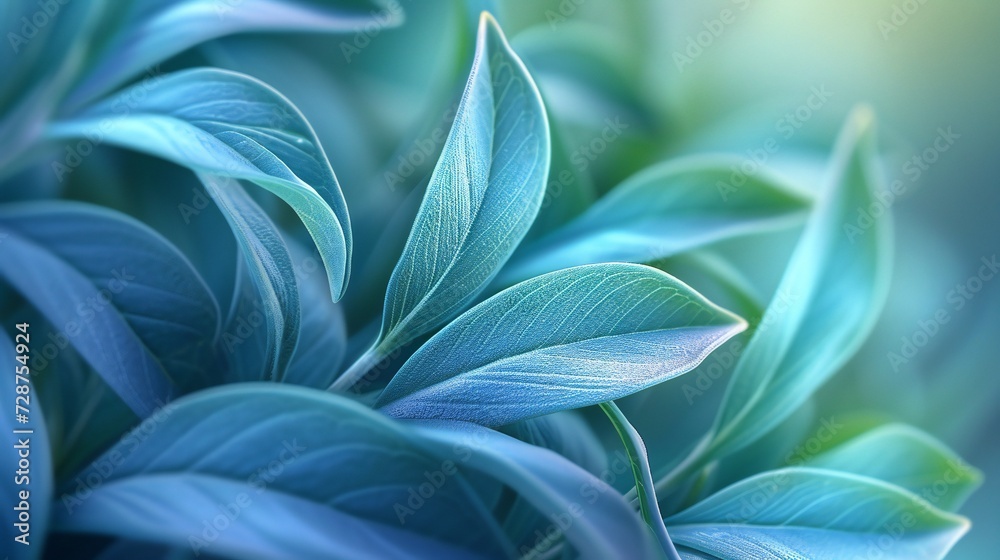 Serenity in Leaves: Extreme close-up of rosemary leaves, their calming waves inducing a sense of peace.